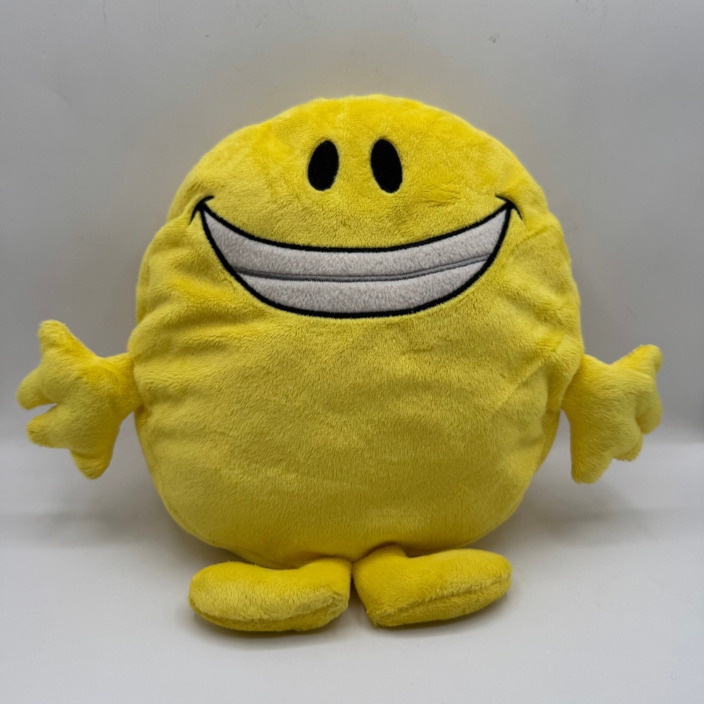 Mr Men Little Miss Plush Kids 10in Yellow Mr Happy Stuffed Toy 2009 Think Wow